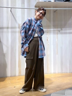 「アイテム（シャツ/ブラウス）」を使った、AIKAさん（レディース・158cm）の夏コーディネート