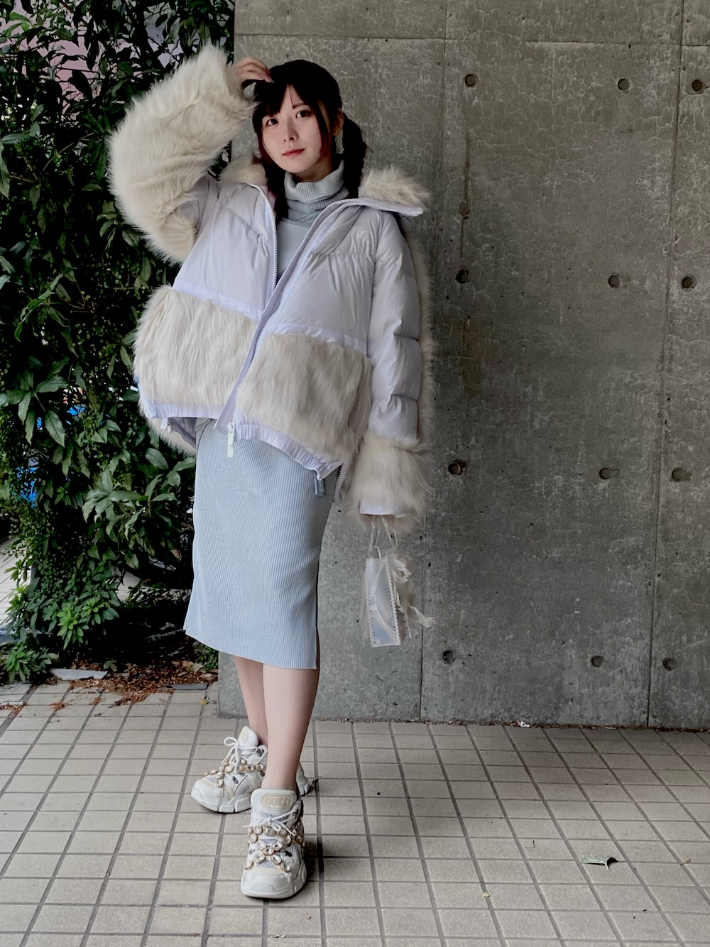 ダウンジャケット/コートを使った「sacai×nike」の人気ファッション