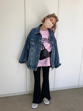 「158cm」｜「アイテム（スリッポン）」を使った、12anna23さん（レディース・158cm）の冬コーディネート