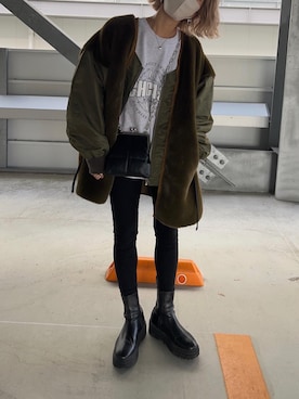 「CIAOPANIC TYPY（チャオパニックティピー）のアイテム（その他アウター）」を使った、12anna23さん（レディース・158cm）の冬コーディネート