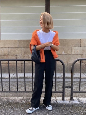 「eMMa（エマ）のアイテム」を使った、12anna23さん（レディース・159cm）の秋コーディネート