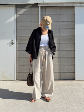 「LBC（エルビーシー）のアイテム（シャツ/ブラウス）」を使った、12anna23さん（レディース・158cm）の夏コーディネート