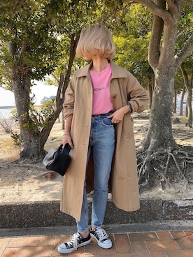「オトナカジュアル」｜「アイテム（トレンチコート）」を使った、12anna23さん（レディース・159cm）の春コーディネート