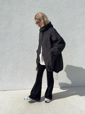 「アイテム（ダウンジャケット/コート）」を使った、12anna23さん（レディース・158cm）の秋コーディネート