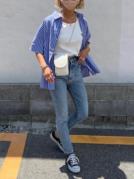 「TODAYFUL（トゥデイフル）のアイテム（バッグ）」を使った、12anna23さん（レディース・158cm）の夏コーディネート