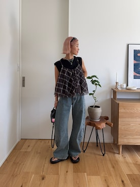 「KOBE LETTUCE（コウベレタス）のアイテム」を使った、12anna23さん（レディース・158cm）の夏コーディネート