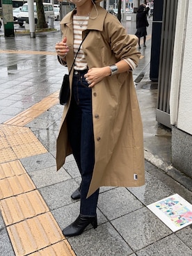 「LOWRYS FARM（ローリーズファーム）のストレッチヒールブーツ　851418（ブーツ）」を使った、12anna23さん（レディース・159cm）の春コーディネート