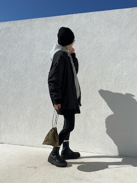 「アイテム（帽子）」を使った、12anna23さん（レディース・158cm）の冬コーディネート