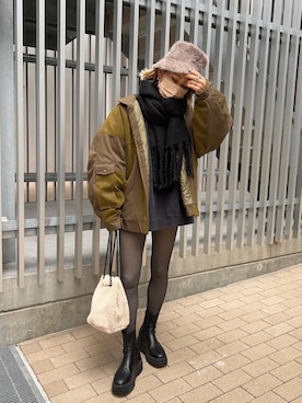 「Cheri（シェリ）のアイテム」を使った、12anna23さん（レディース・158cm）の冬コーディネート