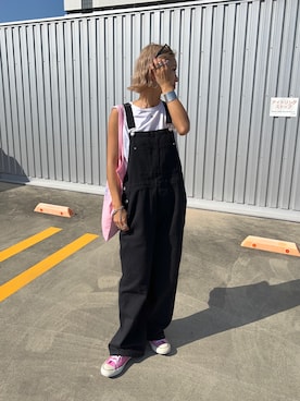 「ap retro（アプレトロ）のアイテム（オールインワン・サロペット）」を使った、12anna23さん（レディース・158cm）の春コーディネート