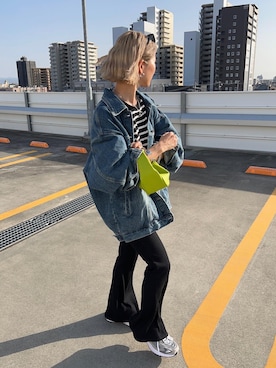 「158cm」｜「アイテム（デニムジャケット）」を使った、12anna23さん（レディース・158cm）の春コーディネート