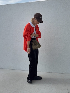 「アイテム（キャップ）」を使った、12anna23さん（レディース・158cm）の冬コーディネート