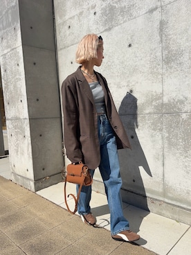 「DISCOAT（ディスコート）のアイテム」を使った、12anna23さん（レディース・158cm）の春コーディネート