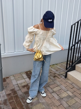 「coca（coca）（コカ）のアイテム（帽子）」を使った、12anna23さん（レディース・158cm）の春コーディネート