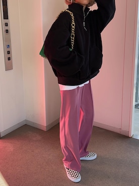 「vis-`a-vis（ビサビ）のアイテム（パンツ）」を使った、12anna23さん（レディース・159cm）の冬コーディネート