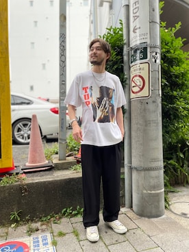 「B'2nd（ビーセカンド）のアイテム（パンツ）」を使った、Renさん（メンズ・182cm）の夏コーディネート