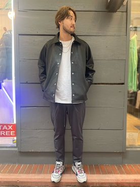「schott（ショット）のアイテム（ブルゾン）」を使った、Renさん（メンズ・182cm）の秋コーディネート