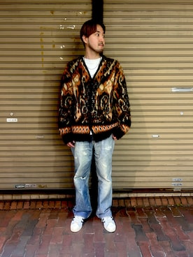 「アイテム（カーディガン/ボレロ）」を使った、Renさん（メンズ・182cm）の秋コーディネート