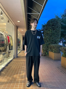 「B'2nd（ビーセカンド）のアイテム（パンツ）」を使った、Renさん（メンズ・182cm）の夏コーディネート