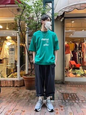 「B'2nd（ビーセカンド）のアイテム（パンツ）」を使った、Renさん（メンズ・182cm）の夏コーディネート