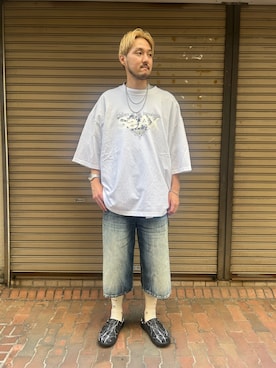 「アイテム（サンダル）」を使った、Renさん（メンズ・182cm）の夏コーディネート