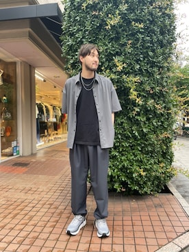 「B'2nd（ビーセカンド）のアイテム（パンツ）」を使った、Renさん（メンズ・182cm）の夏コーディネート