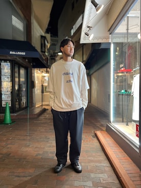 「B'2nd（ビーセカンド）のアイテム（パンツ）」を使った、Renさん（メンズ・182cm）の春コーディネート