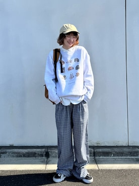 「MERLOT（メルロー）のアイテム」を使った、村濱 遥さん（レディース・162cm）の春コーディネート