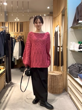 「アイテム（トートバッグ）」を使った、Chisato Tagamiさん（レディース・163cm・20代）の冬コーディネート