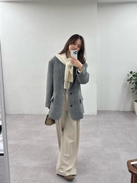 「おでかけコーデ」｜「アイテム（その他アウター）」を使った、Chisato Tagamiさん（レディース・163cm）の冬コーディネート