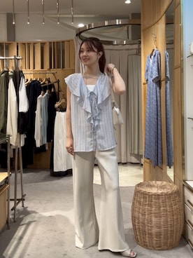 「アイテム（トートバッグ）」を使った、Chisato Tagamiさん（レディース・163cm・20代）の夏コーディネート