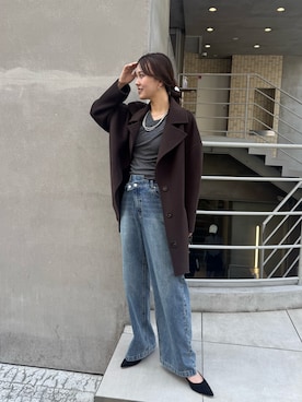 「アイテム（その他アウター）」を使った、Chisato Tagamiさん（レディース・163cm）の秋コーディネート