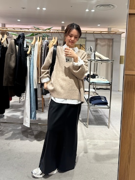 「アイテム（トートバッグ）」を使った、Chisato Tagamiさん（レディース・163cm・20代）の冬コーディネート