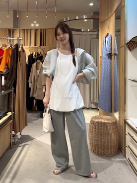 「SHENERY（シーナリー）のバルーンチュニックキャミ（シャツ/ブラウス）」を使った、Chisato Tagamiさん（レディース・163cm・20代）の夏コーディネート