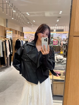 「アイテム（ブルゾン）」を使った、Chisato Tagamiさん（レディース・163cm・20代）の秋コーディネート