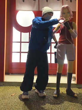 「BEN DAVIS（ベンデイビス）のアイテム（帽子）」を使った、にしこさん（メンズ・163cm）の冬コーディネート