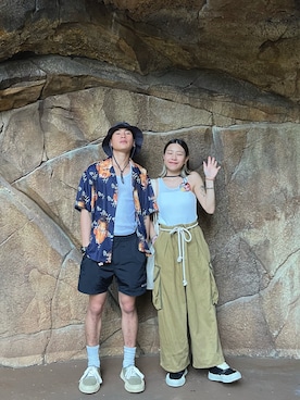 「footlooseのアイテム（その他パンツ、その他）」を使った、KinkiiFongさん（レディース・153cm）の春コーディネート