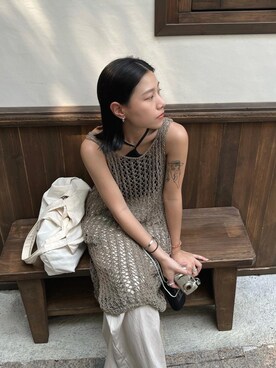 「BEAMS（ビームス）のアイテム（キャミソール）」を使った、KinkiiFongさん（レディース・153cm）の秋コーディネート