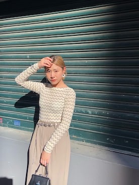 「Vivienne Westwood（ヴィヴィアンウエストウッド）の52020003-42105-PFGRANNY FRAME PURSE（ハンドバッグ、ブラック系）」を使った、KinkiiFongさん（レディース・153cm）の冬コーディネート