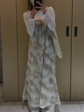 「little basketのアイテム（ワンピース、ピンク系）」を使った、KinkiiFongさん（レディース・153cm）の春コーディネート