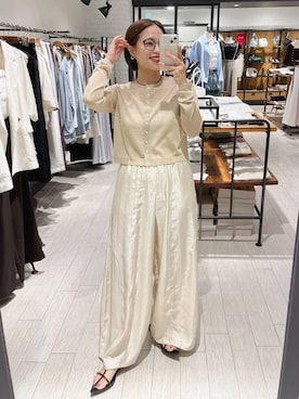 「メガネ」｜「アイテム（アクセサリー）」を使った、maruさん（レディース・157cm）の夏コーディネート