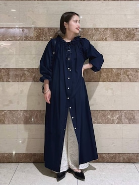 「e/rm（イーアールエム）のアイテム（トップス）」を使った、maruさん（レディース・157cm）の冬コーディネート