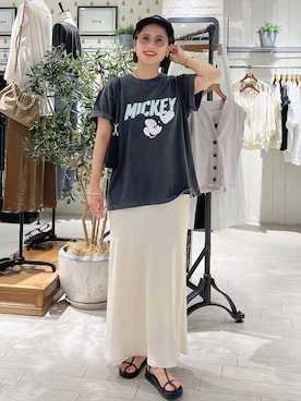 「アイテム（スカート）」を使った、maruさん（レディース・157cm）の夏コーディネート