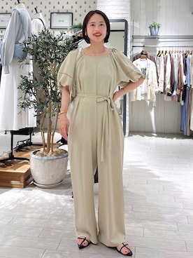 「A part by（アパートバイ）のアイテム（オールインワン・サロペット）」を使った、maruさん（レディース・157cm）の夏コーディネート