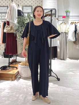 「アイテム（つなぎ/オールインワン）」を使った、maruさん（レディース・157cm）の夏コーディネート