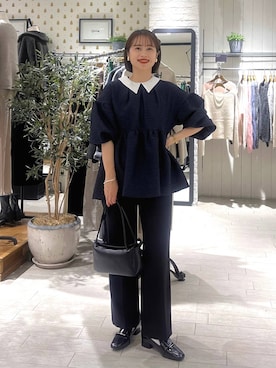 「アイテム（パンツドレス）」を使った、maruさん（レディース・157cm）の冬コーディネート