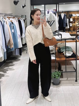 「アイテム（タンクトップ）」を使った、maruさん（レディース・157cm）の冬コーディネート