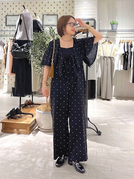 「アイテム（つなぎ/オールインワン）」を使った、maruさん（レディース・157cm）の夏コーディネート