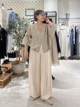 「A part by（アパートバイ）のサングラス/アソート（サングラス、グレー系）」を使った、maruさん（レディース・158cm）の春コーディネート