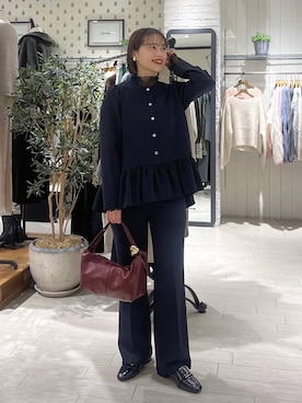 「アイテム（パンツドレス）」を使った、maruさん（レディース・157cm）の冬コーディネート